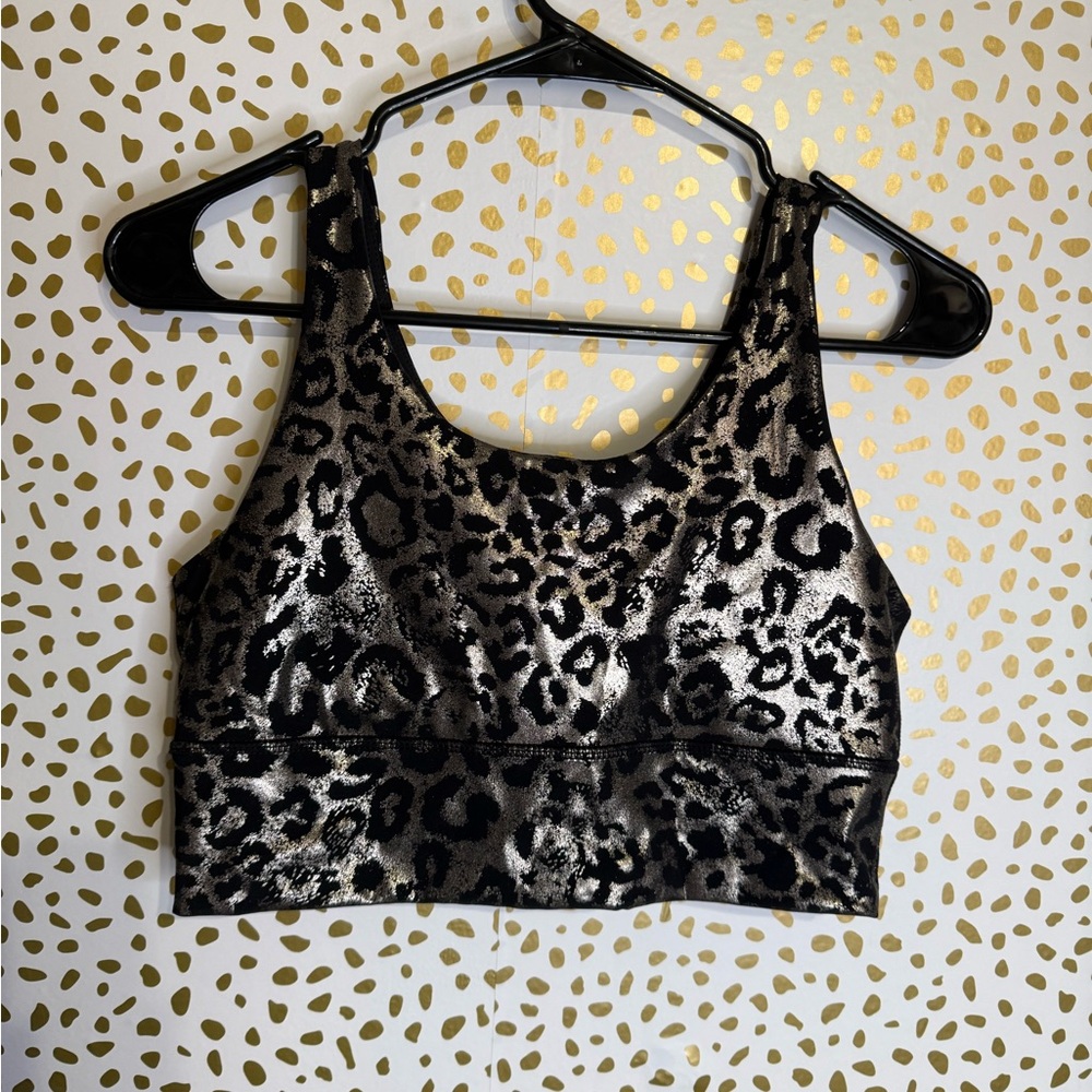 DYI Cheetah print metallic Sports Bra